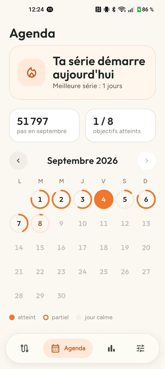 Agenda et séries
