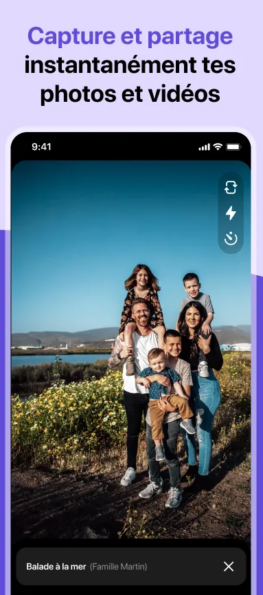 Capture et partage instantané de photos et vidéos