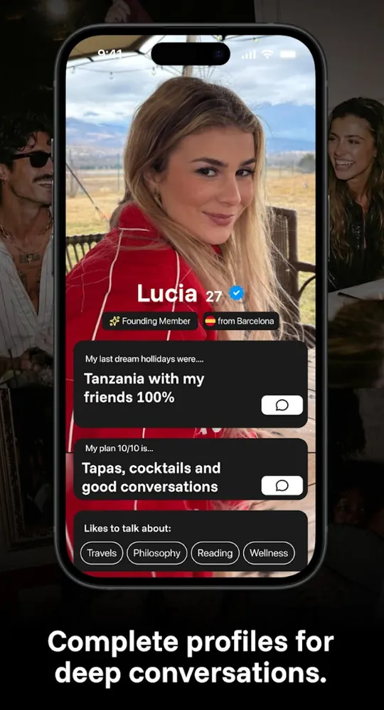 Profil détaillé pour lancer la conversation